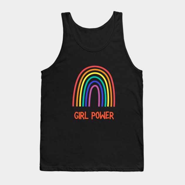 Girl Power Rainbow Design Tank Top by Artistic April